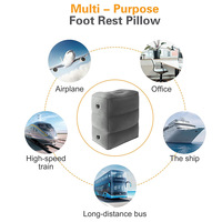 Ensemble de coussins gonflables de voyage OEM personnalisés Love Air Anime : support de jambe compensé, enveloppant, repose-cou et repose-pieds, tabouret ottoman pour avion