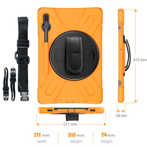 Keyson — <span class=keywords><strong>coque</strong></span> hybride robuste à bandoulière pour tablette, 12.4 pouces, pour <span class=keywords><strong>Samsung</strong></span> <span class=keywords><strong>Galaxy</strong></span> <span class=keywords><strong>Tab</strong></span> <span class=keywords><strong>S7</strong></span> Plus T970 T975 - Product Image 4