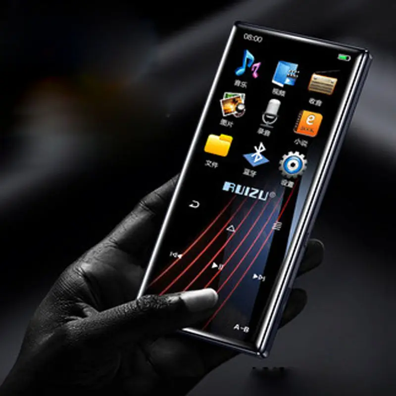 RUIZU D29 hifi MP3 Player Portable Audio 8GB Music Player with Built-in Speaker Support FM,Recording,E-Book,Clock,Pedometer