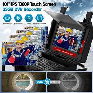 Pantalla táctil HD de 10,1 pulgadas, transmisor de 512HZ, endoscopio de alcantarillado, tarjeta de 16GB, grabación de Audio y vídeo, inspección de cámara de tubería con localizador - Product Image 2