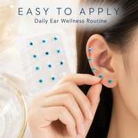 Patch auriculaire décoratif en strass bleu étoilé, autocollant de graines de pression auriculaire pour la santé