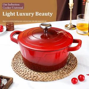 <span class=keywords><strong>Olla</strong></span> para Sopa Poco Profunda de Aluminio de 28 cm con Revestimiento de Esmalte Cerámico Antiadherente, Producción Rápida para Cocina, para Preparar Caldos y Sopas - Product Image 2