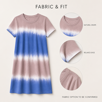 Robe Tie-Dye Taille Unique Personnalisée HuaYi – Fabricant OEM/ODM – Coupe Décontractée 100% Coton – Marque Privée – Grandes Tailles Respirantes