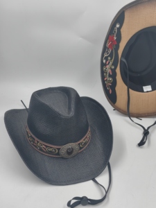 Wholesale Customizable Cowboy <b>Straw</b> <b>Hat</b> Shapeable Brim Breathable Comfort Four Seasons Unisex Casual Ski Fishing Painting - Product Image 5