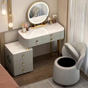 Bàn trang điểm đa chức năng Nhà Thông Minh Bắc Âu công nghệ đen bảng trang điểm hệ thống âm thanh bluetooth ánh sáng sang trọng tối giản. - Product Image 2