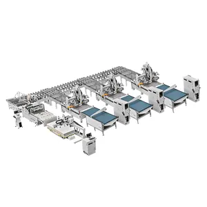 Linea di collegamento per la lavorazione di stampi per pannelli per porte ad alta efficienza linea di produzione di mobili di fabbrica intelligente per armadietto per porte