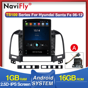 Navifly 9 ''android 9.0 Quad Core 1 + 16 gam TS100 lớn chia màn hình xe đa phương tiện Player cho Hyundai Santa Fe 2006-2012 Gar đài phát thanh - Product Image 2