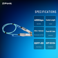Câble optique actif QSFP-DD AOC 400G, module fibre optique QSFP-DD vers QSFP-DD 400 Gbit/s pour commutateur de centre de données, longueur personnalisée