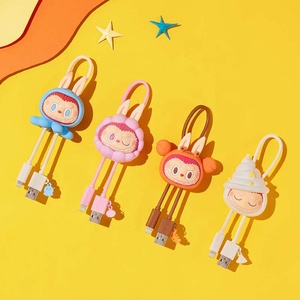 100% Original POPMART Labubu Drunk Love at the Seaside Series Cable <span class=keywords><strong>DE</strong></span> DATOS Blind Box iPhone Type-C Periféricos Regalo - Product Image 3