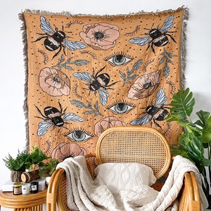 Gros Faible Quantité Minimale De Commande Rétro Géométrie Boho Throw Canapé Voyage Cadeau Tissé Tenture <span class=keywords><strong>Tapisserie</strong></span> Sur Mesure Pique-Nique Couverture - Product Image 4