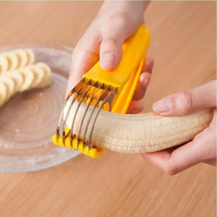 Multifunctionele roestvrijstalen milieuvriendelijke groente- en fruitsnijder, keukenhulp, food grade bananen snijder