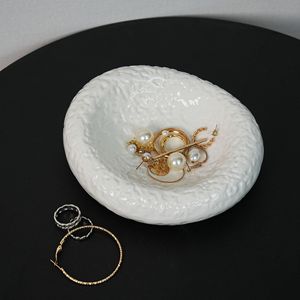 Ins-phong cách sáng tạo đồ trang sức gốm lưu trữ khay phổ biến INFLUENCER ảnh Prop hiển thị hình dạng bất thường khay sậy khuếch tán Bộ - Product Image 6