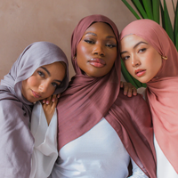 Foulard Turban et Hijab Femme Doux en Coton Modal Grande Taille Couleur Unie 70*180CM Finition Couture Bébé En Gros
