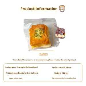 Jouet en silicone de qualité alimentaire, ultra-doux, à rebond lent, anti-stress, simulation réaliste, jouet alimentaire pour la décompression, vente en gros - Product Image 6