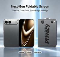 28 °   Protection d'écran en verre trempé anti-espion avec déverrouillage par empreinte digitale pour iPhone 18 Ultra DUO 17 16 14 13 12 11 Pro Max 15 Plus 17air