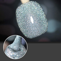 Vernis à ongles gel flash OEM 15 ml, paillettes réfléchissantes, LED UV, professionnel, végétalien, non toxique, longue durée