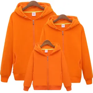 Großhandel OEM-Logo bedruckte schlichte Hoodies schlichte individuelle Unisex Erwachsene und Kinder Eltern-Kind Familie Hoodies