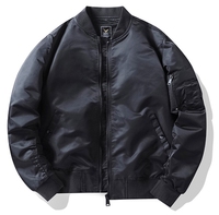 Veste de vol pour homme MA-1 coupe-vent d'extérieur, veste de vol zippée à ressort, blouson bombardier léger personnalisable