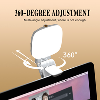 Lampe LED annulaire XKS USB Type-C rechargeable 200 mAh, mini portable à clipser, lumière d'appoint pour selfie à trois températures de couleur pour téléphone portable