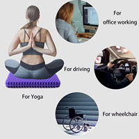 Coussin de siège ergonomique orthopédique personnalisable en TPE pour le fessier, soulageant le stress, avec gel rafraîchissant pour le coccyx, pour chaise de bureau et siège de voiture