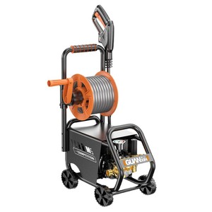 Hidrolavadora Eléctrica de Competición, 8Mpa, Alta Potencia, Negra, Portátil, con Carrete para Manguera - Product Image 1