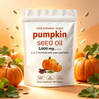 LUVVITA Huile de graines de citrouille en gélules, Capsules d'huile de graines de Palmier nain 3000mg, 300 gélules, Complément alimentaire à base de plantes