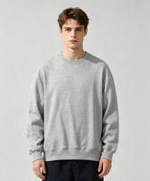 Nouveauté Sweat-shirt à col rond surdimensionné pour homme avec broderie 3D pour le streetwear