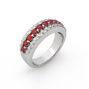 Anillo de Boda de Lujo, Clásico, de Alta Calidad, Certificado por IGI, con Diamantes Cultivados en Laboratorio de 2.4mm, Oro de 18K, para Aniversario y Fiesta - Product Image 1