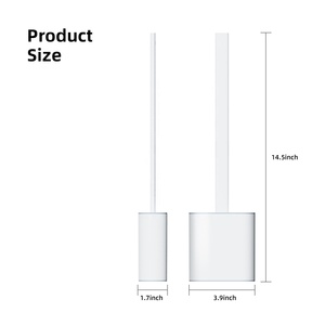 Sanga Brosse WC murale plate en TPR blanche avec support en silicone pour salle de bain - Product Image 3