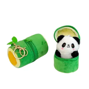 Hot Sell Cute Panda Bear Plushies Doll Gifts Soft Panda in Bamboo Tube Stuffed Animals Plush Toy
