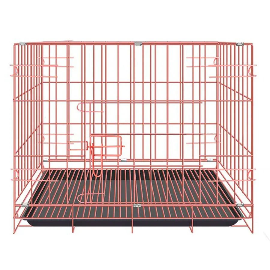 Folding Dog Cage Metal Crate Iron Wire Protection House Kennel Pet Cat Shelter Portable