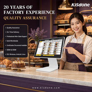 Terminal de point de vente 15,6 pouces avec écran tactile capacitif double, imprimante, scanner, système de point de vente tout-en-un - Product Image 2