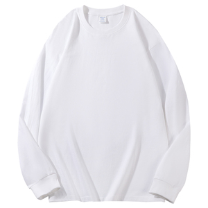 Unisex Người Đàn Ông Củ<span class=keywords><strong>a</strong></span> Phụ Nữ 100% Bông Dệt Kim Thêu T-<span class=keywords><strong>Shirts</strong></span> Biểu Tượng Tùy Chỉnh In Đồng Bằng Nhuộm Giản Dị Lỏng Phù Hợp Với Dài Tay Áo - Product Image 3