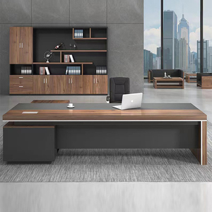 Bureau de Direction de Luxe de 2,4 m pour PDG en MDF, Table de Patron Design, Bureau de Direction en Bois, Organisateur de Bureau - Product Image 3