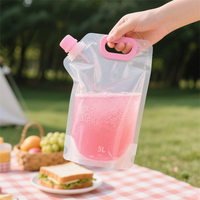 Pochette debout écologique sans BPA sac d'emballage de jus de boisson en plastique transparent personnalisé pochettes pour boisson
