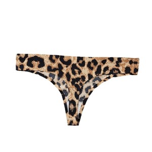 Perizoma da donna in maglia ODM in seta ghiaccio, tinta unita con stampa leopardata, traspirante, a vita bassa, stile sottile, sexy, di qualità export, taglie forti - Product Image 5