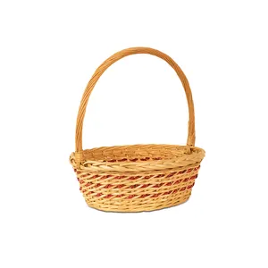 JY Wholesale Factory Directly Sale Wedding Straw Wicker Gifts Containers Basket Set Hanging Fruit Flower Rattan Storage Baskets