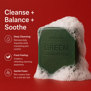 Trending Botanical Clean Care Smooth Fresh Skin Control Oil Sensitive Skin Centella Asiatica Green Tea Body Cleansing <b>Soap</b> - Product Image 4