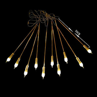 Lustre LED en métal plaqué or à 10 bras, alimenté par courant alternatif, pour décoration de scène et toile de fond de mariage