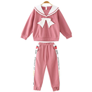 Ensembles de vêtements coréens pour enfants, ensembles de pantalons pour filles avec leggings roses en gros - Product Image 1