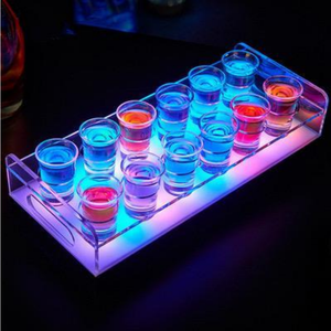 Plateau à shots Led Verre à shot rotatif acrylique Plateau de service Porte-verre pour shots - Product Image 6