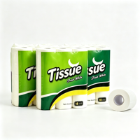Papier toilette personnalisé imprimé en pulpe de bois vierge de qualité supérieure, doux, lisse, sans peluches, résistant aux déchirures, pour salle de bain