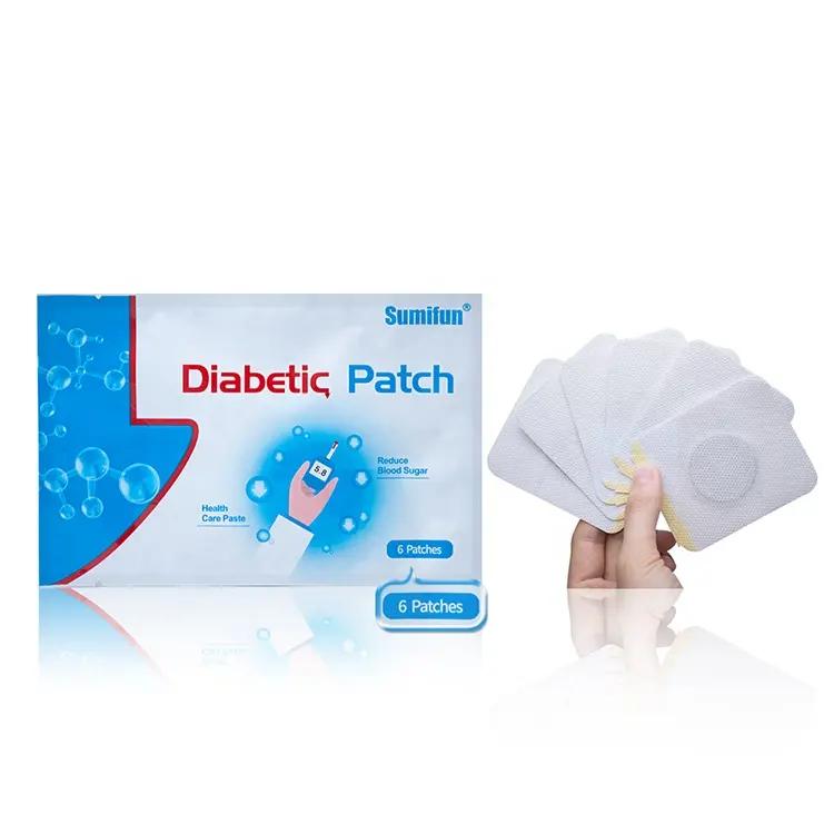 Adesivo de cura para diabetes estabiliza a redução do açúcar no sangue, conteúdo de glicose, tratamento herbal natural