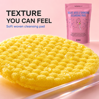 Tampons nettoyants à l'acide kojique et au curcuma, marque privée, tampons exfoliants moussants à la vitamine C pour le visage, pour les taches brunes et un nettoyage en profondeur
