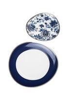 Service de table Triangle 20 pièces en porcelaine fine avec incrustations dorées, compatible lave-vaisselle, pour 4 personnes, idéal pour cadeaux d'affaires