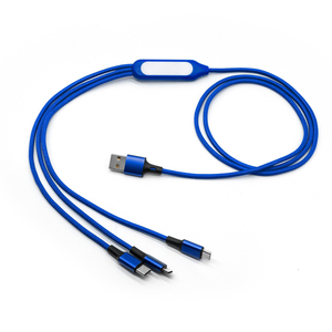 <span class=keywords><strong>Lampe</strong></span> de nuit LED 3 en 1, câble de charge USB, nylon tressé, 2A, logo personnalisé, cordon de charge multi-appareils pour cadeaux promotionnels et tous les smartphones - Product Image 4