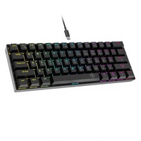 Clavier de jeu mécanique 60% 61 touches rétroéclairé RVB filaire USB Type C format compact pour bureau