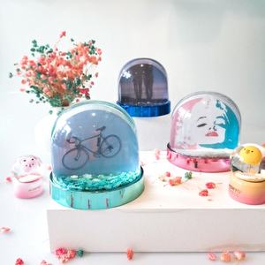 Di alta qualità 9x9x8.5 cm foto colorato globo di neve telaio placcato <span class=keywords><strong>Base</strong></span> con scintillante plastica inserto fotografico per la decorazione della casa - Product Image 6