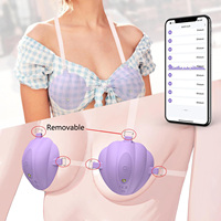 Ultra-Weiche Erhöhte Noppen Tragbarer BH App-Gesteuerter Vibrierender Massagestab Brustwarzen-Stimulator Vibrator Nippelabdeckungen Frauen Sexspielzeug