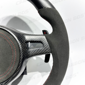 Volant de voiture sport personnalisé en carbone noir mat pour les modèles 718 918 997 991 Boxster Cayman - Product Image 2